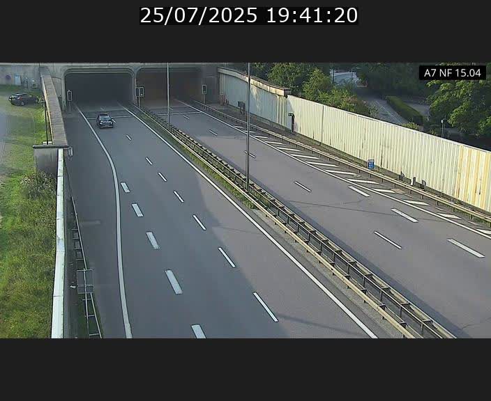 Caméra trafic Luxembourg - A7, Tunnel Mersch, entrée sud, direction Ettelbruck