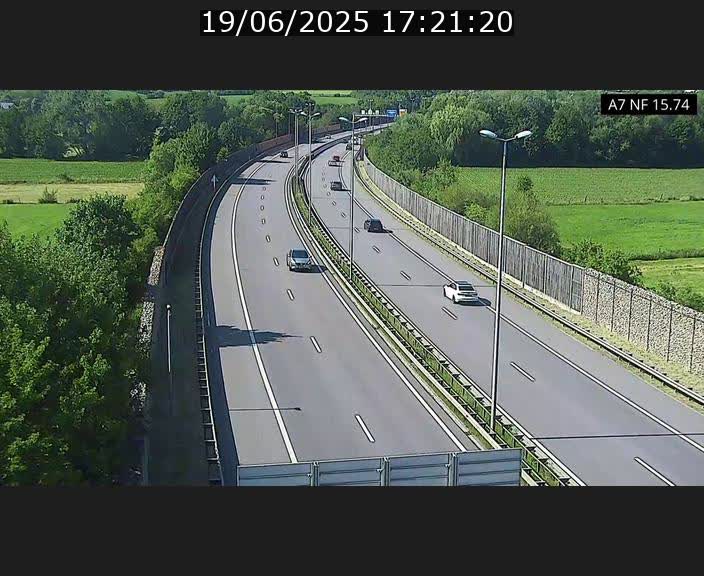 Caméra trafic Luxembourg - A7, Tunnel Mersch, entrée nord, direction Lorentzweiler