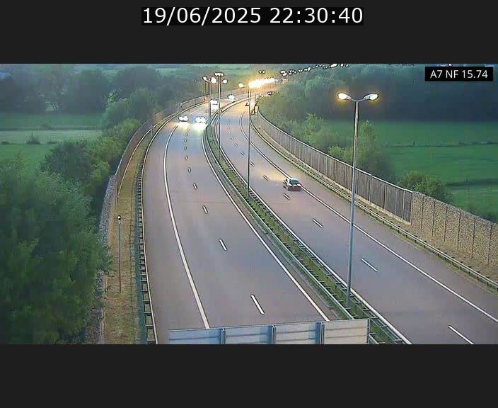 Caméra trafic Luxembourg - A7, Tunnel Mersch, entrée nord, direction Lorentzweiler