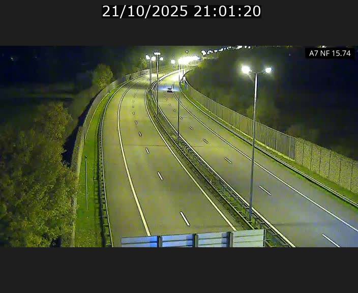 Caméra trafic Luxembourg - A7, Tunnel Mersch, entrée nord, direction Lorentzweiler