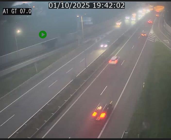 Traffic live webcam Luxembourg Cents - A1 direction Kirchberg - BK 7
