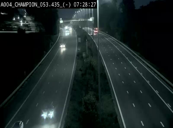 Webcam E411 à Champion, à proximité de Namur. Vue orientée vers Bruxelles