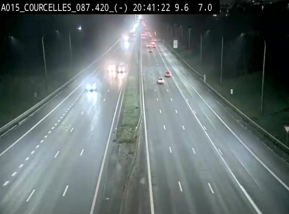 Webcam autoroute Belgique - Viesville - E42 direction Mons - BK 84.35