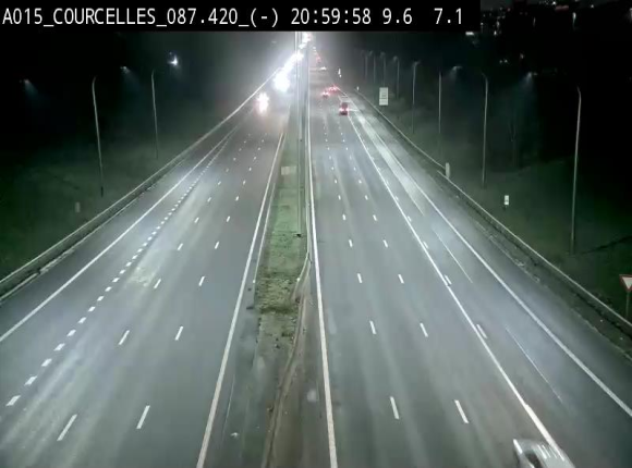 Webcam autoroute Belgique - Viesville - E42 direction Mons - BK 84.35