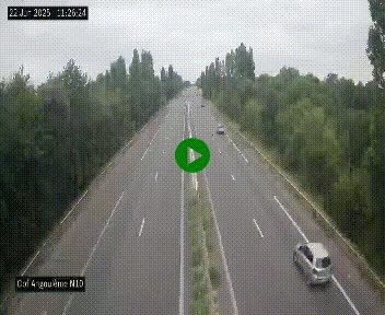 Webcam routière à la fin de la N10, en périphérique ouest d'Angouleme, proche de la jonction avec l'A10