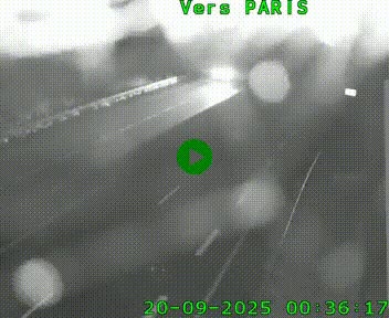 Caméra routière sur l'autoroute A20 à Saint-Hilaire-Bonneval, au sud de Limoges. Vue orientée vers Paris
