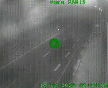 Caméra routière sur l'autoroute A20 à Saint-Hilaire-Bonneval, au sud de Limoges. Vue orientée vers Paris