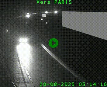 Caméra routière sur l'autoroute A20 à Brive-la-Gaillarde, à la jonction avec l'A89. Vue orientée vers Paris