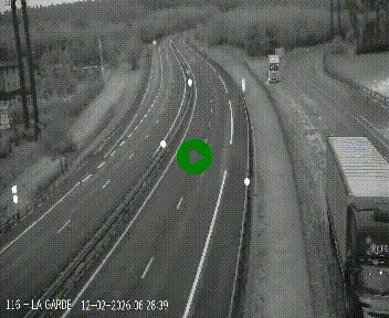 Caméra autoroute A75 à hauteur du col du rocher blanc en direction de Montpellier