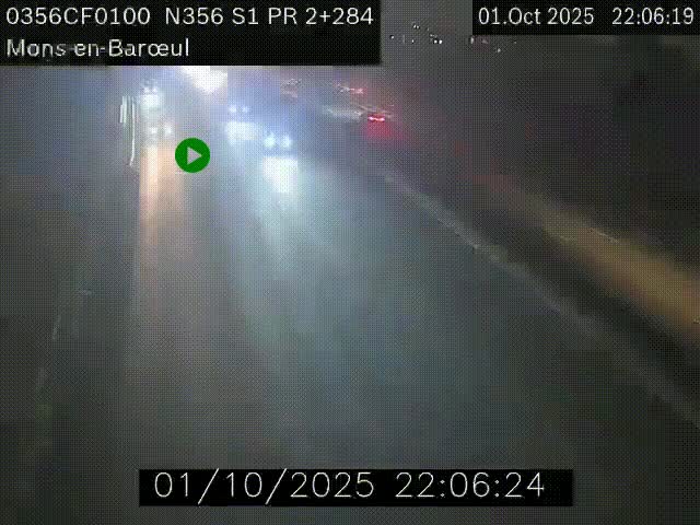 Webcam à l'entrée de Lille en direction du périphérique, à proximité de Mons-en-Baroeul sur la N356