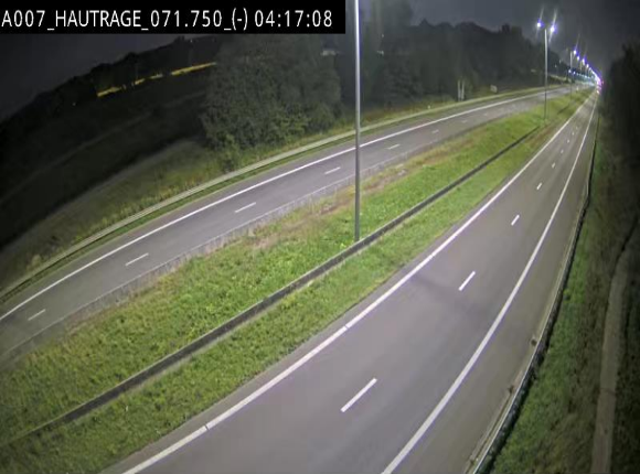 Webcam autoroute Belgique - Hautrage - E19 - BK 71.7
