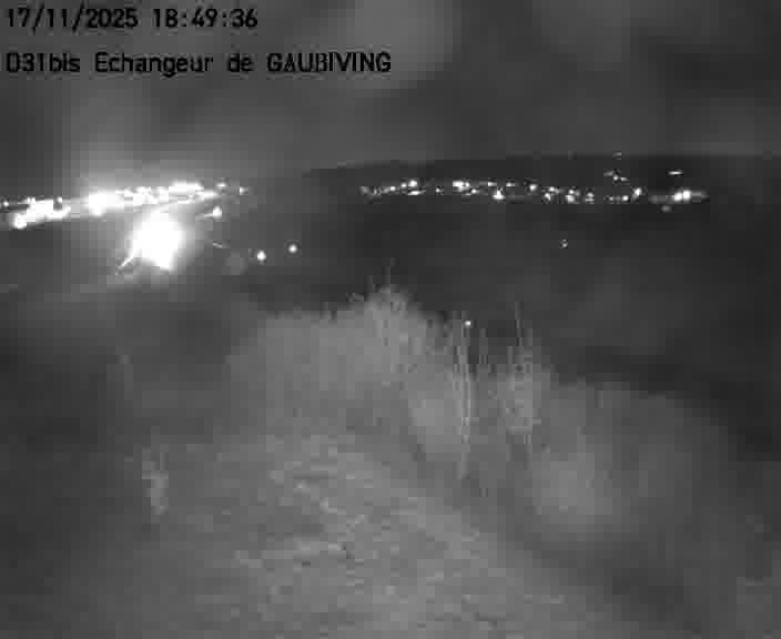 Dispositif d’observation sur D31bis (France) à Gaubiving, en direction de Sarreguemines, offrant une visualisation fiable des conditions de circulation.