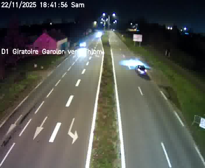 Webcam de surveillance sur D1 (France) à Ennery, cadrée vers Thionville, proposant une information routière utile aux déplacements quotidiens.