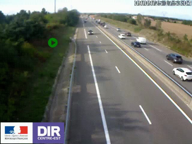Webcam sur le contournement de Valence, sur la Nationale 7, à la jonction avec la N532, caméra orientée vers Grenoble