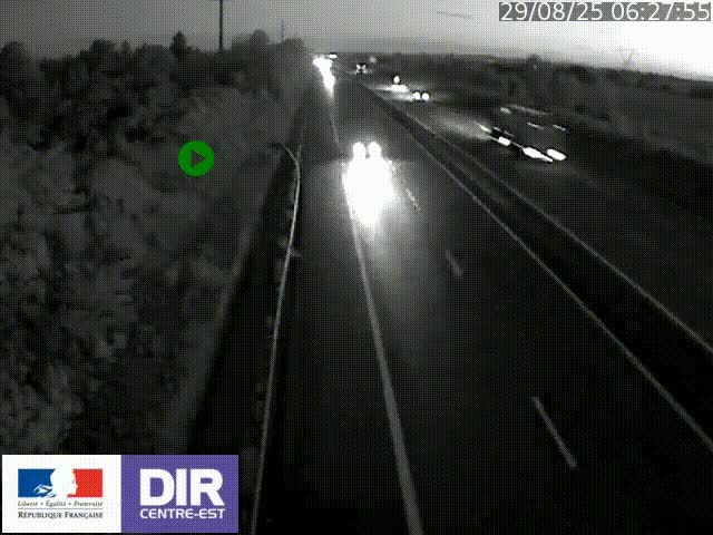 Webcam sur le contournement de Valence, sur la Nationale 7, à la jonction avec la N532, caméra orientée vers Grenoble