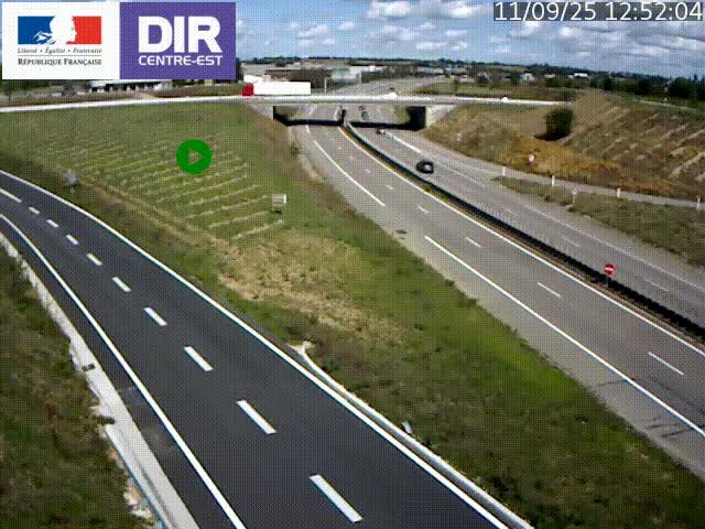 Webcam sur le contournement de Valence, sur la Nationale 7, caméra orientée vers Lyon