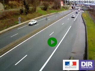 Caméra autoroutière sur l'A47 à hauteur de Givors, a proximité de Lyon. La webcam est orientée vers Lyon
