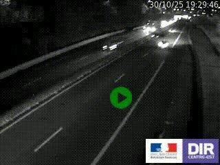 Caméra autoroutière sur l'A47 à hauteur de Givors, a proximité de Lyon. La webcam est orientée vers Lyon