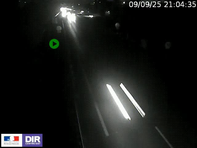 Webcam à Bron sur l'A43 à la jonction avec le boulevard périphérique de Lyon (D383). Vue orientée vers Lyon