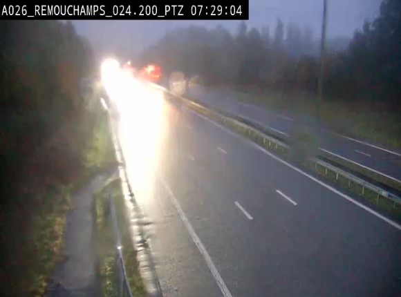Webcam E25/A26 à Aywalle, à hauteur de Spa. Vue orientée vers Liège