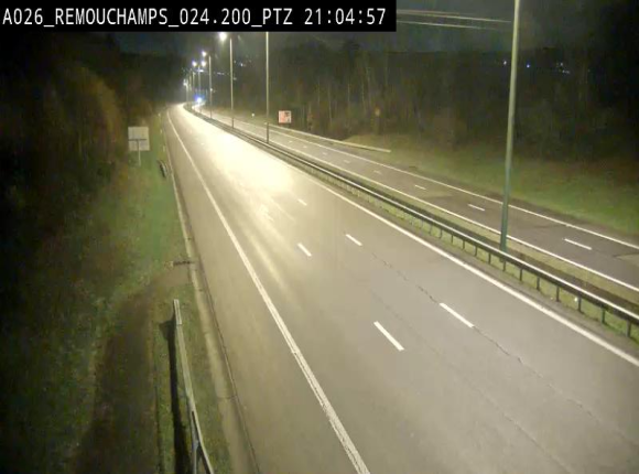 Webcam E25/A26 à Aywalle, à hauteur de Spa. Vue orientée vers Liège