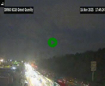 Webcam routière sur N338 à hauteur de Grand-Quevilly en périphérie de Rouen. Vue orientée vers Rouen
