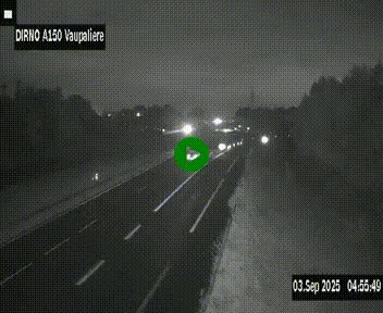 Webcam autoroute A150 à hauteur de La Vaupalière en périphérie de Rouen. Vue orientée vers Rouen