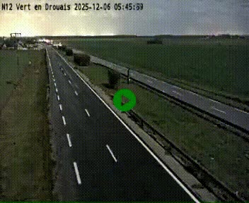 Webcam à hauteur de Vert-en-Drouais sur la N12, en périphérie de Dreux. Vue orientée vers Alençon