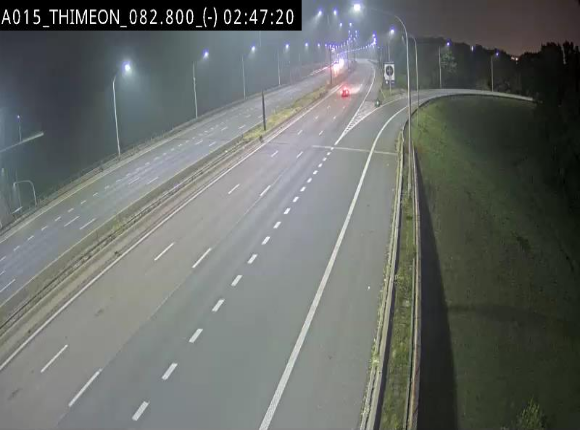 Caméra trafic Belgique - Thiméon - E42, jonction avec A54 (E420) direction La Louvière/Charleroi - BK 82.82
