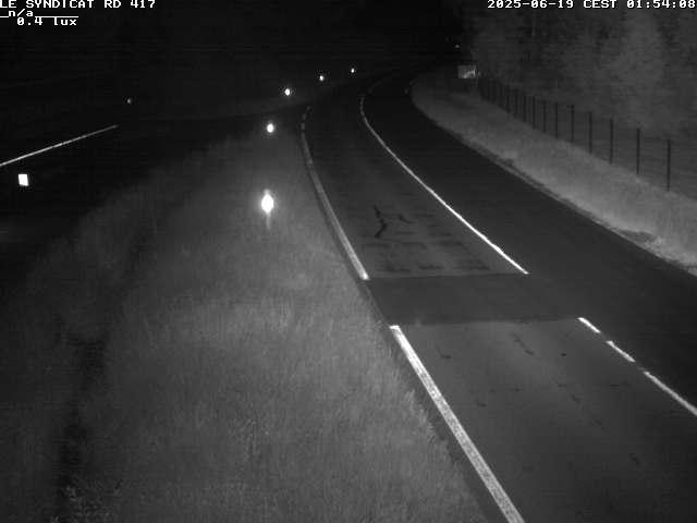 Webcam dans les Vosges dans la commune du Syndicat sur la D417 sur la route de Gerardmer