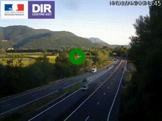 Caméra trafic à Meylan sur la Rocade-Sud de Grenoble en direction d'Aix-en-Provence