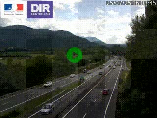 Caméra trafic à Meylan sur la Rocade-Sud de Grenoble en direction d'Aix-en-Provence