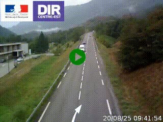 Web cam sur la N90 à Aime, en provenance de Bourg-Saint-Maurice et en direction d'Albertville