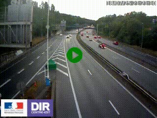 Caméra autoroute sur A6 - Valvert, près de Lyon, en direction de Paris, à hauteur de la sortie 36 Porte du Valvert