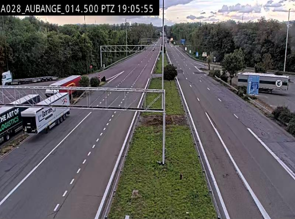 Webcam autoroute Belgique - Aubange - A28 direction Arlon - BK 14