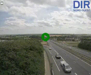 Webcam au début de l'A84 sur le périphérique Ouest de Caen (N814) à hauteur de la sortie 9, Porte de Bretagne