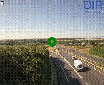 Webcam au début de l'A84 sur le périphérique Ouest de Caen (N814) à hauteur de la sortie 9, Porte de Bretagne