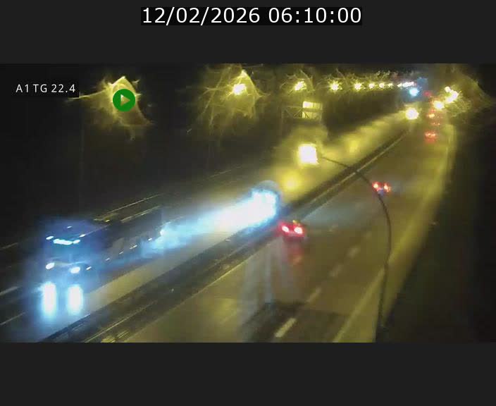 Traffic live webcam Luxembourg Flaxweiler - A1 direction Luxembourg - BK 22.4