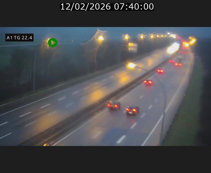 Traffic live webcam Luxembourg Flaxweiler - A1 direction Luxembourg - BK 22.4