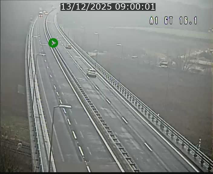 Traffic live webcam Luxembourg Niederanven - A1 direction Allemagne - BK 16.1