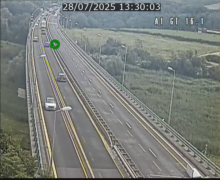 Traffic live webcam Luxembourg Niederanven - A1 direction Allemagne - BK 16.1