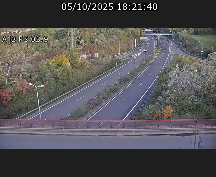 Traffic live webcam Luxembourg Differdange - A13 direction Esch-sur-Alzette - BK 3.9