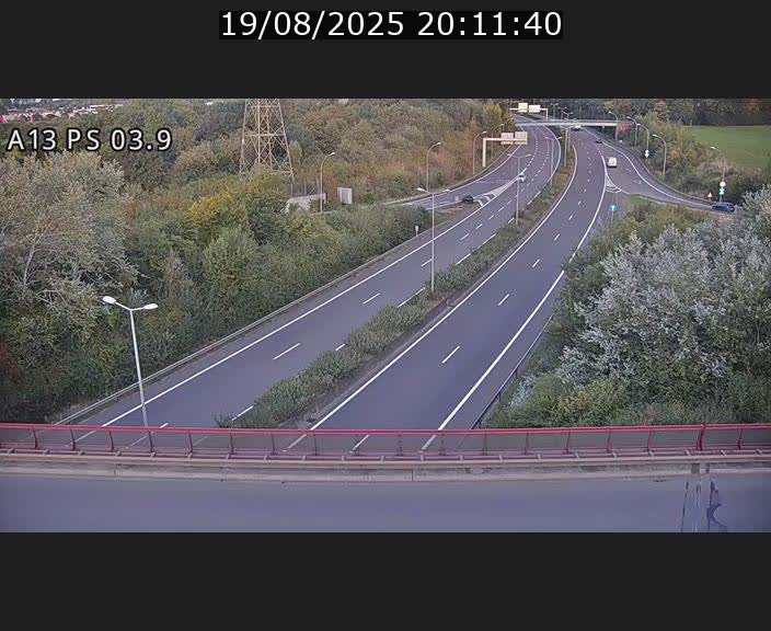 Traffic live webcam Luxembourg Differdange - A13 direction Esch-sur-Alzette - BK 3.9