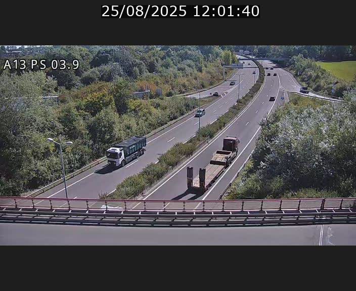 Traffic live webcam Luxembourg Differdange - A13 direction Esch-sur-Alzette - BK 3.9
