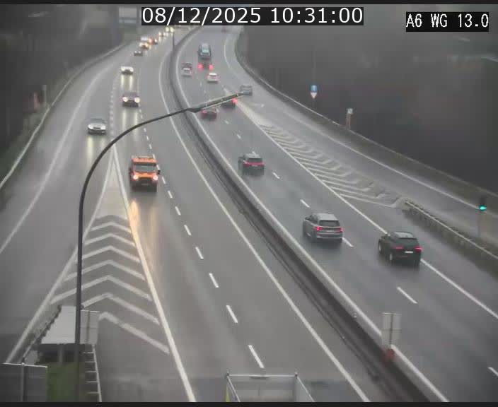 Traffic live webcam Luxembourg Mamer - A6 - BK 13 - direction Luxembourg/France/Allemagne