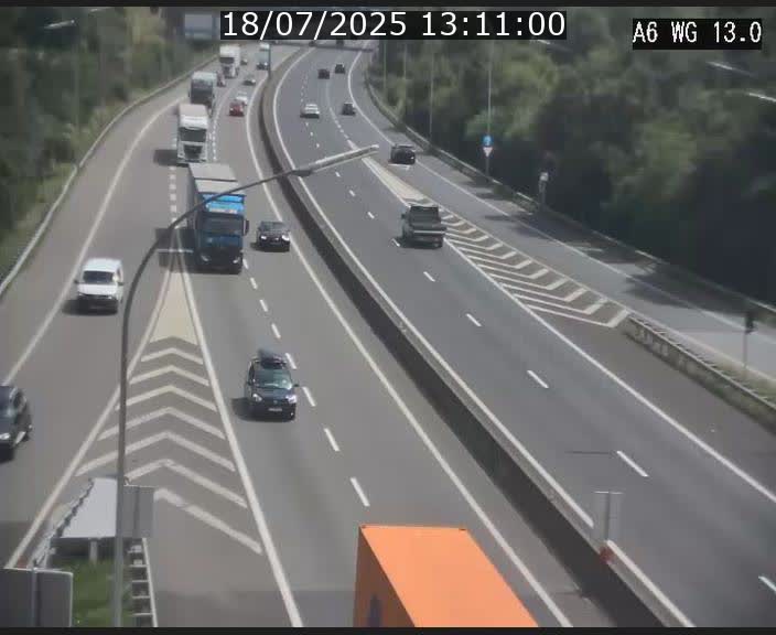 Traffic live webcam Luxembourg Mamer - A6 - BK 13 - direction Luxembourg/France/Allemagne