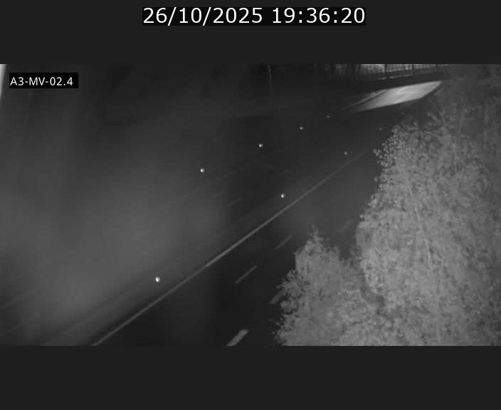 Webcam autoroute de la France (A3) au Luxembourg à Fentange, à proximité de la Croix de Gasperich. Vue orientée vers la Cloche d'Or
