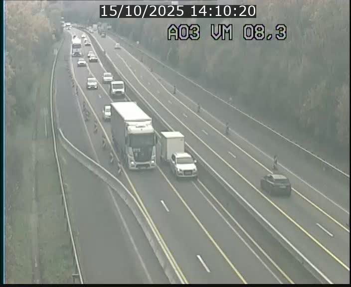 Traffic live webcam Luxembourg Bettembourg - A3 - BK 8.3 - direction France