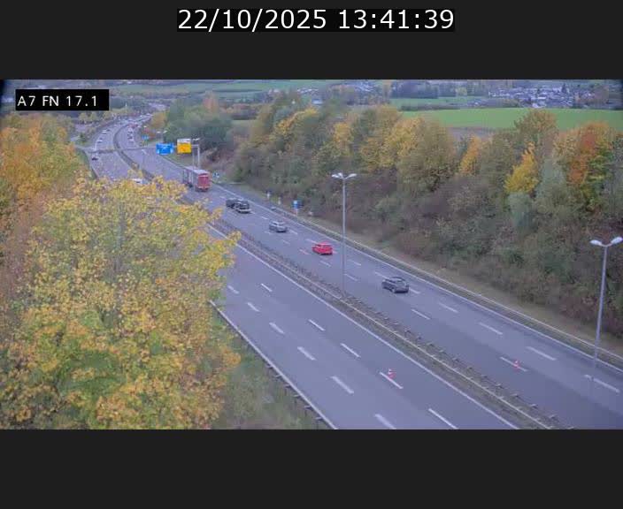 Caméra trafic Luxembourg - A7, Merscherbierg direction Mersch