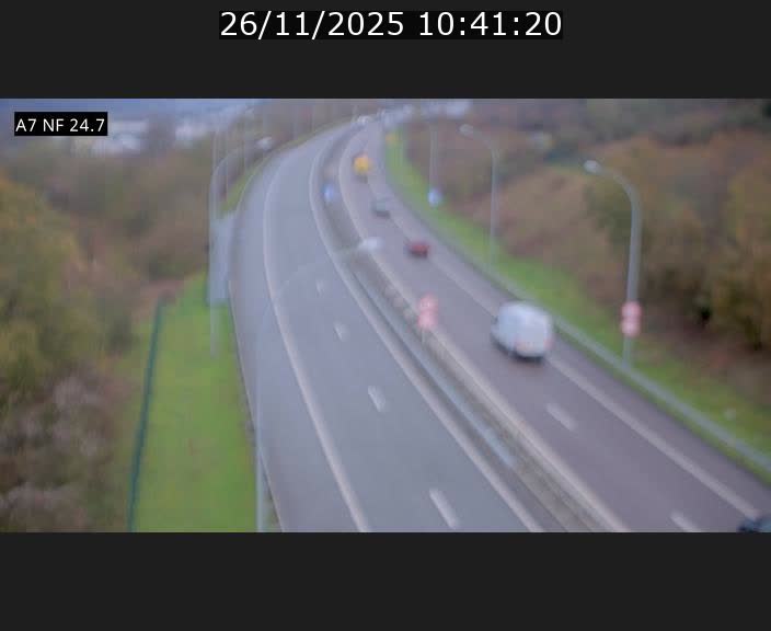 Caméra trafic Luxembourg - A7, Schieren direction Mersch